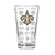5.75" Clear and Black NFL New Orleans Saints Sandblasted Pint Glass 16 oz. - IMAGE 1