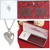 24" Silver Teardrop Cutout Reunion Heart Necklace - IMAGE 1