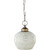 10" White and Bronze Glass Hanging Pendant Ceiling Light Fixture - IMAGE 1