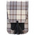 7.5" White and Brown Plaid Vegan Leather Crossbody Handbag - IMAGE 1