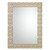 48" Gray and Cream White Wooden Framed Decorative Rectangular Wall Mirror - IMAGE 1