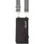 7.75" Black Solid Vegan Leather Crossbody Phone Wallet - IMAGE 1