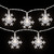 LED Snowflake Christmas Fairy Lights - 4.25' Copper Wire - 10ct - IMAGE 3