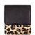 7.5" Black and Gold Faux Leopard Textured Vegan Leather Crossbody Box Bag - IMAGE 1
