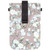 6.75" Pink and White Floral Vegan Leather Crossbody Pouch Purse - IMAGE 1