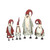 Set of 4 Red and White Galvanized and Christmas Painted Santas - IMAGE 1