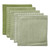 5-Piece Assorted Antique Green and White Dish Cloth, 12" (Pack of 2) - IMAGE 1