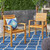 Set of 2 Brown Hand Crafted Outdoor Patio Dining Chairs 36.25"