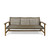 75.5" Walnut Brown and Gray Contemporary Outdoor Patio Sofa - IMAGE 1