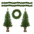 5-Piece Pre-Lit Artificial Wolcott Spruce Christmas Entryway Set - IMAGE 1