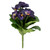 8" Deepest Purple Pansy Artificial Silk Floral Bouquet - IMAGE 1