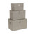 Set of 3 Gray and Silver Studded Storage Trunks 19.75" - IMAGE 3