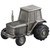3.75" Silver Stainless Steel Tractor Design Coin Bank - IMAGE 1