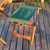 18" Folding Wooden Camping Stool with Forest Green Fabric Seat - IMAGE 4