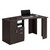 51.25" Brown Espresso Unique Techni Mobili Classic Office Desk with Storage - IMAGE 3