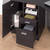 51.25" Brown Espresso Unique Techni Mobili Classic Office Desk with Storage