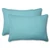 Set of 2 Teal Blue Solid UV Resistant Patio Over Sized Rectangular Throw Pillows 24.5" - IMAGE 1