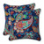 UV-Resistant Retro Paisley Patio Throw Pillows - 16.5" - Blue and Red - Set of 2 - IMAGE 1