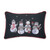 18.5" Charcoal Gray Embroidered Christmas Frosty and Friends Rectangular Throw Pillow - IMAGE 1