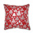 Trees Christmas Square Throw Pillow - 16.5" - Silver and Red - IMAGE 1