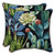 Set of 2 Black and Blue Tropical UV Resistant Outdoor Patio Square Throw Pillows 16.5" - IMAGE 1