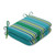 Set of 2 Striped Outdoor Patio Seat Cushions with Ties - 18.5" - Blue and Green - IMAGE 1