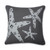 Nautical UV Resistant Outdoor Patio Throw Pillow - 16.5" - Gray and Black - IMAGE 1