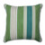Striped Square Throw Pillow - 18" - Green and Teal Blue - IMAGE 1