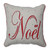 16.5" Red and White Beaded Noel Christmas Square Throw Pillow - IMAGE 1