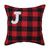 16.5" Red and Black Buffalo Plaid J Square Throw Pillow - IMAGE 1