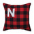 Buffalo Plaid N Square Throw Pillow - 16.5" - Red and Black - IMAGE 1