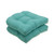 Fade-Resistant Outdoor Patio Tufted Wicker Seat Cushion - 19" - Aqua - Set of 2 - IMAGE 1