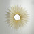 35" Gold and Clear Round Contemporary Rays Wall Mirror - IMAGE 2