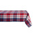 52" Red and Blue Americana Plaid Square Table Cloth - IMAGE 1