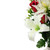 Dahlia, Lily and Rose Artificial Mixed Flower Bouquet - 26" - White and Red