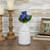 8" Blue Pansy Artificial Silk Floral Bouquet - IMAGE 2