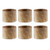 Set of 6 2" Brown Light Finish Wood Band Napkin Rings - IMAGE 1