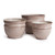Set of 3 Brown Decorative Camelia Pots, 30.75" - IMAGE 1