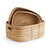 Set of 3 Brown Cane Rattan Rectangular Baskets with Handles, 14.75" - IMAGE 1