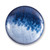 Small Abstract Round Plate - 10" - Navy Blue and White - IMAGE 1