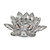 Crystal Lotus Votive Candle Holder - 6" - Silver and Clear - IMAGE 1
