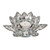 Crystal Lotus Votive Candle Holder - 6" - Silver and Clear - IMAGE 2