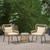 3pc Brown and Beige Contemporary Outdoor Patio Conversation Set with Cushions 33.75" - IMAGE 2