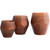 Set of 3 Brown Glass Candle Holder Vases 12" - IMAGE 1