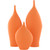 Set of 3 Orange Solid Ceramic Vases 23" - IMAGE 1