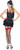 Women's Black Mafia Princess Women's Halloween Costume - Size Small/Med - IMAGE 1