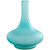 12" Aqua Blue Solid Glass Vase - IMAGE 1