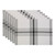 Windowpane Plaid Cotton Placemats - 19" - Gray and Cream - Set of 6 - IMAGE 1