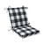 36.5" Black and White Plaid Patio Squared Chair Cushion - IMAGE 1