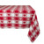 Red and White Checkered Hearts Rectangular Tablecloth 60" x 84" - IMAGE 1
